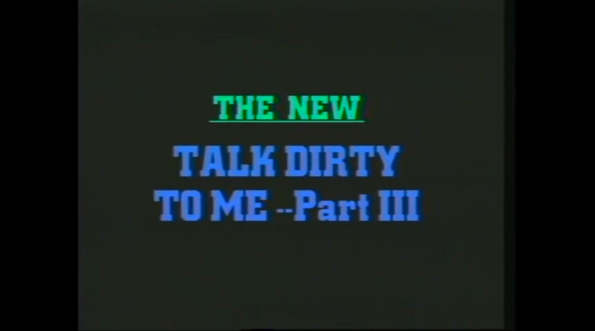 Talk Dirty to me - Part II